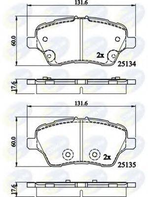 COMLINE CBP02197 Комплект гальмівних колодок, дискове гальмо