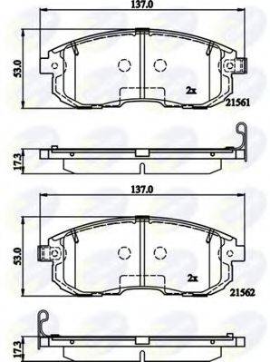 COMLINE CBP32202 Комплект гальмівних колодок, дискове гальмо