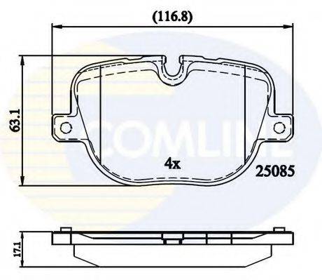 COMLINE CBP02212 Комплект гальмівних колодок, дискове гальмо