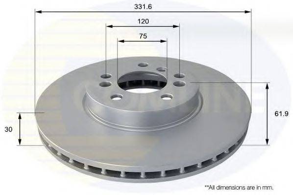 COMLINE ADC1707V гальмівний диск