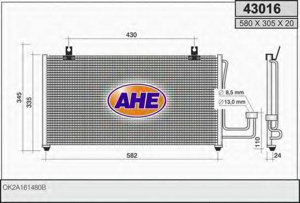 AHE 43016 Конденсатор, кондиціонер