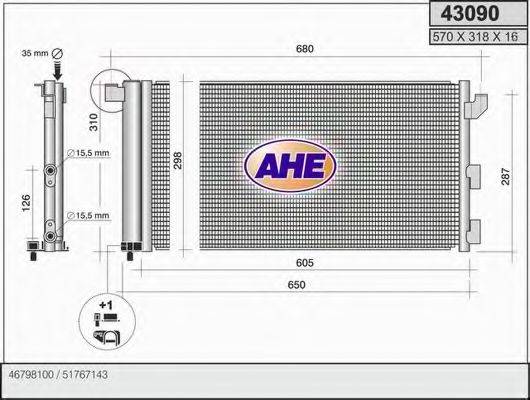 AHE 43090 Конденсатор, кондиціонер