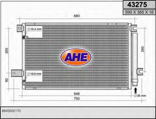 AHE 43275 Конденсатор, кондиціонер