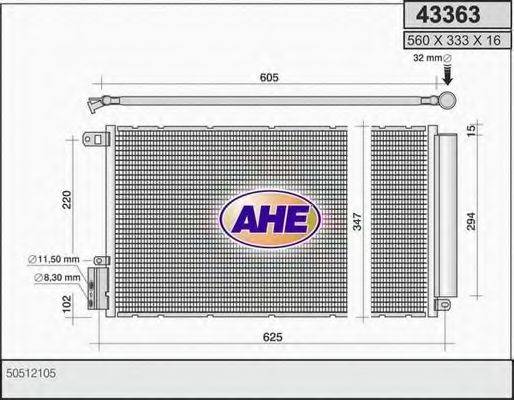 AHE 43363 Конденсатор, кондиціонер