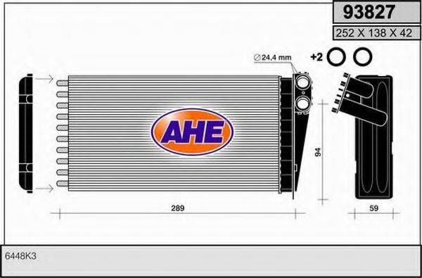 AHE 93827 Теплообмінник, опалення салону