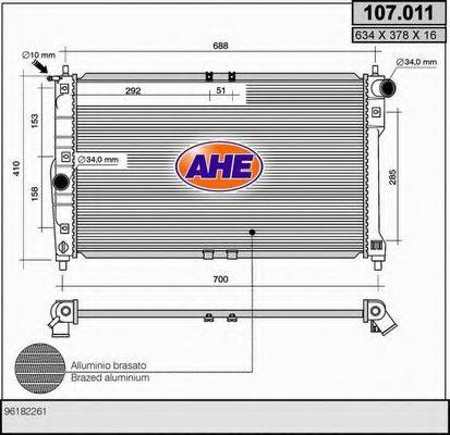 AHE 107011 Радіатор, охолодження двигуна