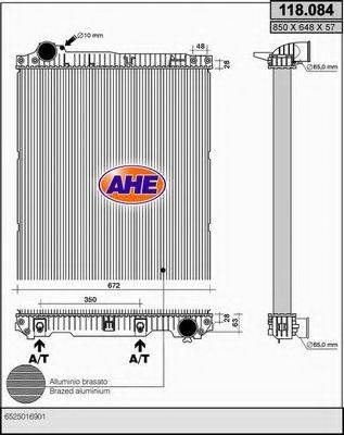 AHE 118084 Радіатор, охолодження двигуна