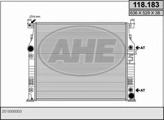 AHE 118183 Радіатор, охолодження двигуна