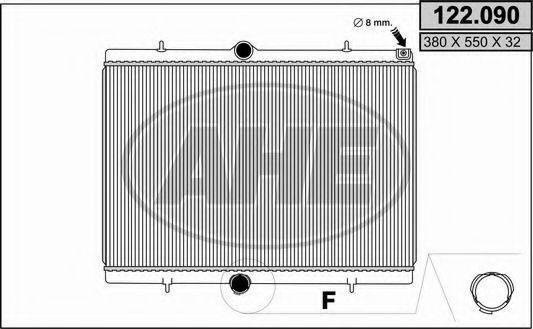 AHE 122090 Радіатор, охолодження двигуна