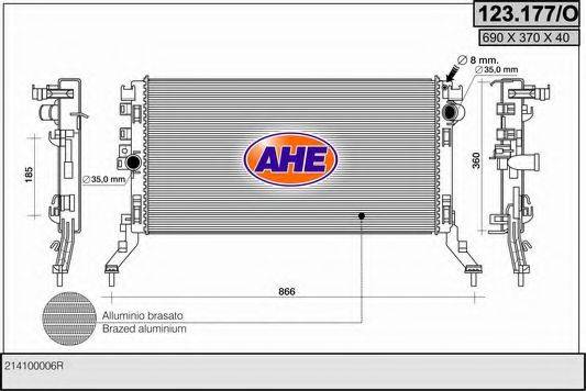 AHE 123177O Радіатор, охолодження двигуна