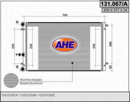 AHE 131067A Радіатор, охолодження двигуна