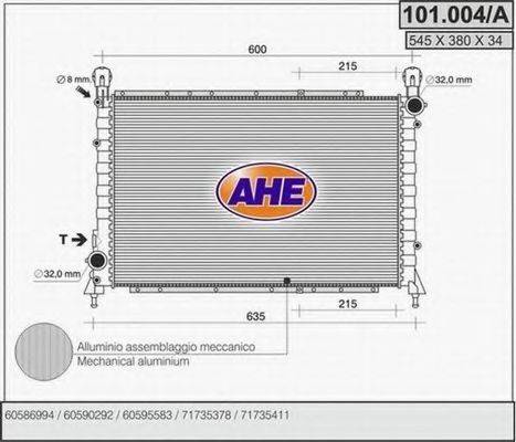 AHE 101004A Радіатор, охолодження двигуна