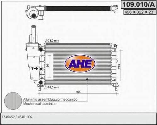 AHE 109010A Радіатор, охолодження двигуна