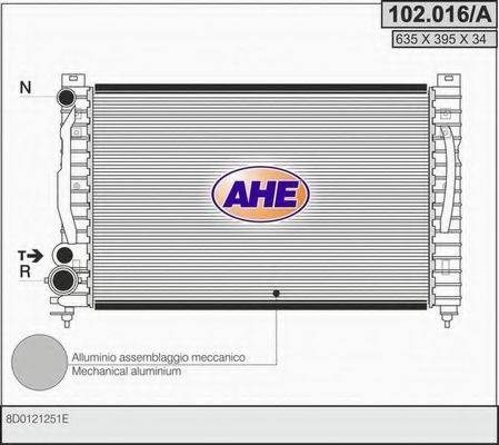 AHE 102016A Радіатор, охолодження двигуна