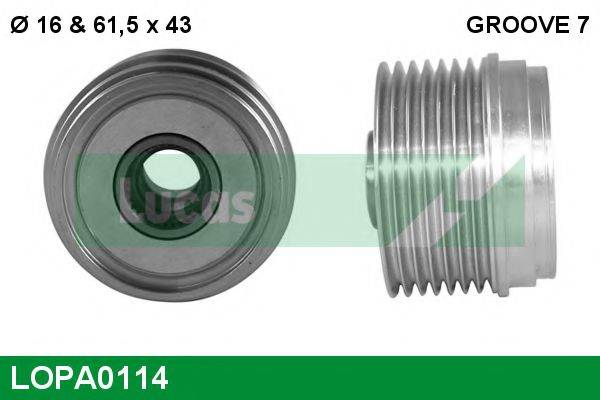 LUCAS ENGINE DRIVE LOPA0114 Механізм вільного ходу генератора