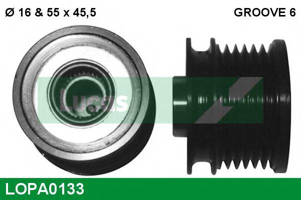 LUCAS ENGINE DRIVE LOPA0133 Механізм вільного ходу генератора