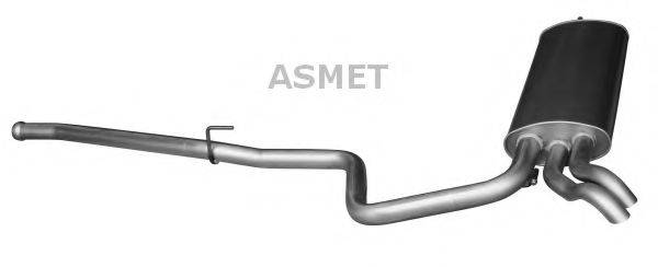 ASMET 01076 Глушник вихлопних газів кінцевий