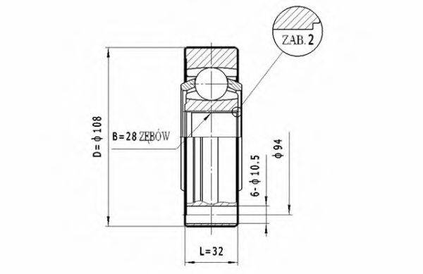 STATIM CW042 Шарнірний комплект, приводний вал