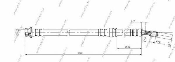 NPS H370I19 Гальмівний шланг