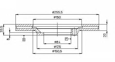 ASHUKI C65410 гальмівний диск