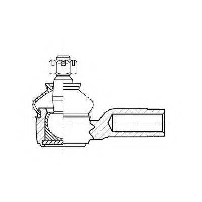 ASHUKI C86053 Осьовий шарнір, рульова тяга