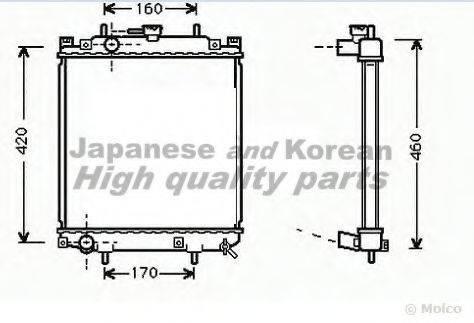 ASHUKI D55145 Радіатор, охолодження двигуна