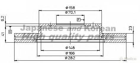 ASHUKI H03770 гальмівний диск