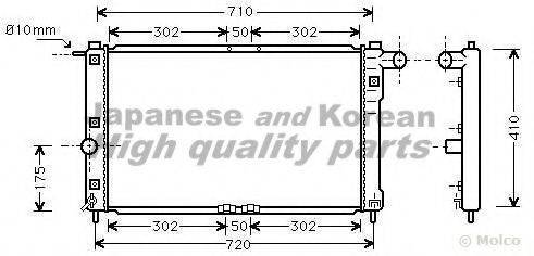 ASHUKI J20501 Радіатор, охолодження двигуна