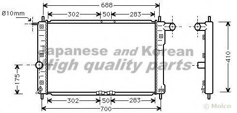 ASHUKI J21201 Радіатор, охолодження двигуна