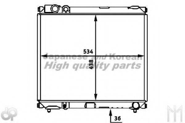 ASHUKI K45421 Радіатор, охолодження двигуна