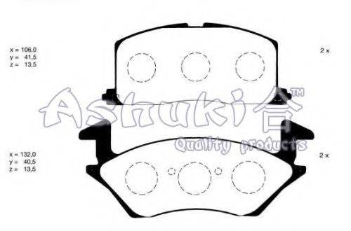 ASHUKI T11210A Комплект гальмівних колодок, дискове гальмо