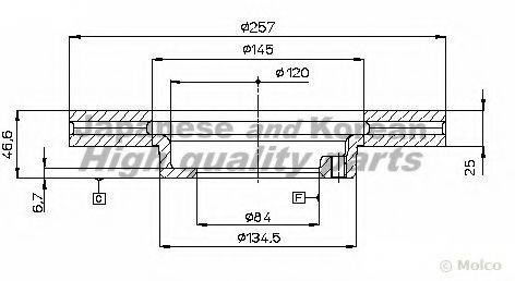 ASHUKI T60276 гальмівний диск