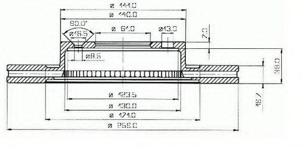 VEMA 98065 гальмівний диск