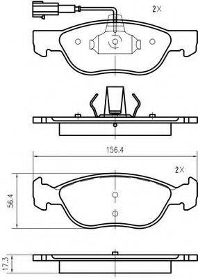 VEMA K621700 Комплект гальмівних колодок, дискове гальмо