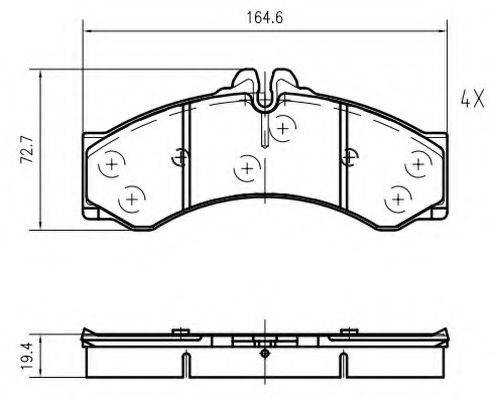 VEMA K622600 Комплект гальмівних колодок, дискове гальмо