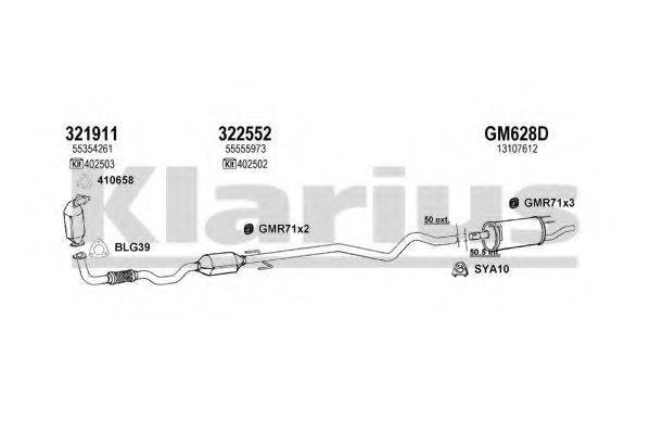 KLARIUS 391660U Система випуску ОГ