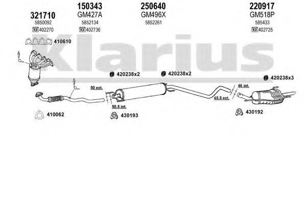 KLARIUS 391340E Система випуску ОГ