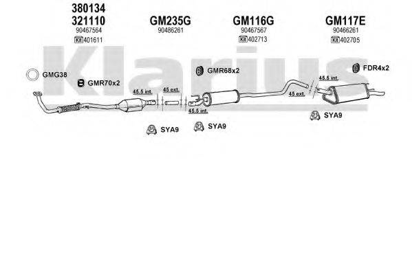 KLARIUS 390582U Система випуску ОГ