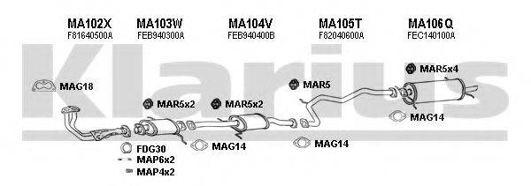 KLARIUS 570045U Система випуску ОГ