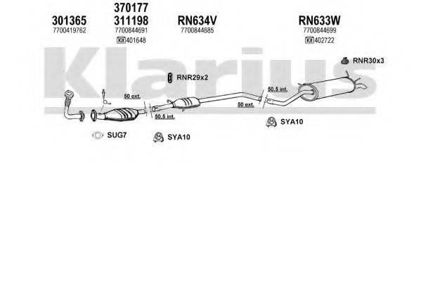 KLARIUS 720891U Система випуску ОГ