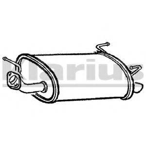 KLARIUS DN523M Глушник вихлопних газів кінцевий