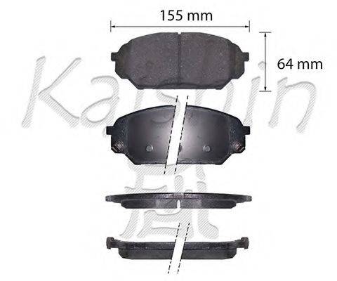 KAISHIN D11308 Комплект гальмівних колодок, дискове гальмо