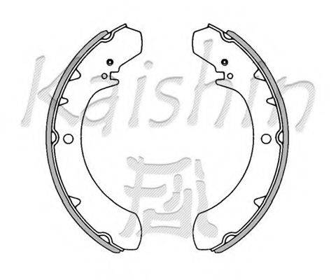 KAISHIN K0017 Комплект гальмівних колодок