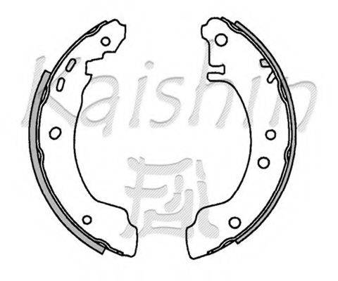 KAISHIN K1221 Комплект гальмівних колодок