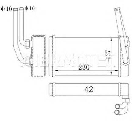 THERMOTEC D6G009TT Теплообмінник, опалення салону