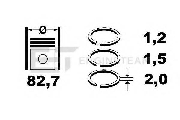 ET ENGINETEAM R1000900 Комплект поршневих кілець