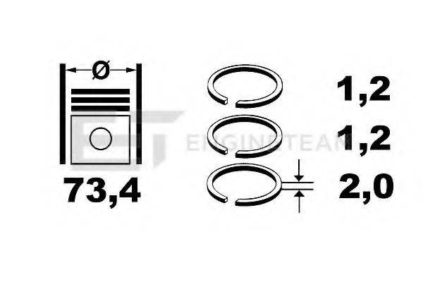 ET ENGINETEAM R1003600 Комплект поршневих кілець