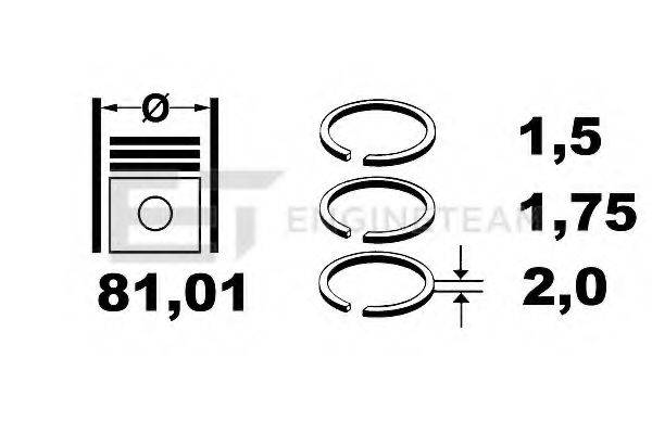 ET ENGINETEAM R1005100 Комплект поршневих кілець