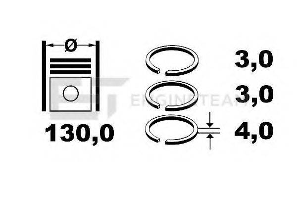 ET ENGINETEAM R1006300 Комплект поршневих кілець