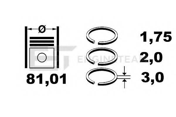 ET ENGINETEAM R1005600 Комплект поршневих кілець